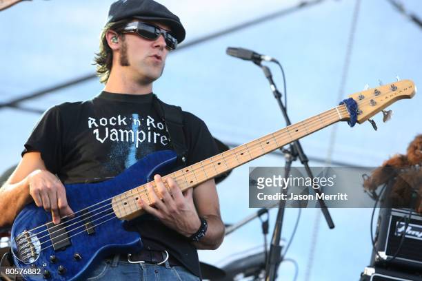 Musician Ryan Stasik of the band "Umphrey's McGee" performs during the Vegoose Music Festival 2007 at Sam Boyd Stadium on October 28, 2007 in Las...