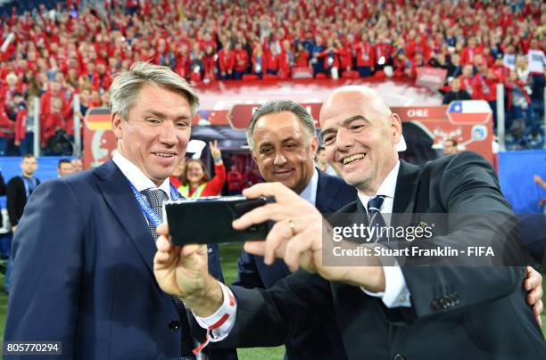 Alexey Sorokin, CEO of the Russia 2018 LOC, Vitaly Mutko, Russian Federation Deputy Prime Minister & Local Organising Committee Chairman and Fifa...