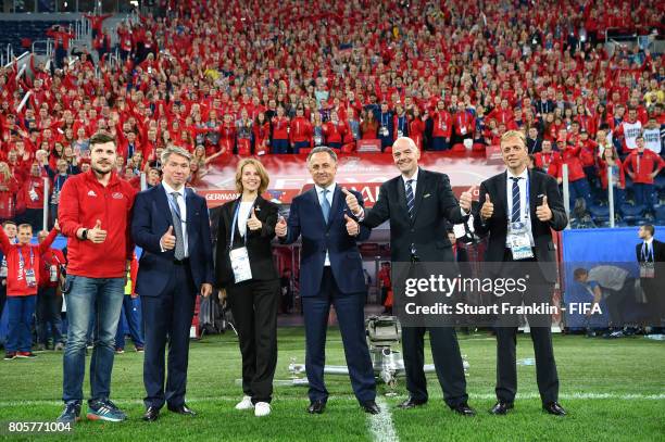 Alexey Sorokin, CEO of the Russia 2018 LOC, Vitaly Mutko, Russian Federation Deputy Prime Minister & Local Organising Committee Chairman, Fifa...