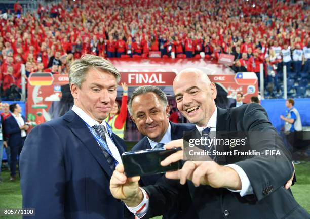 Alexey Sorokin, CEO of the Russia 2018 LOC, Vitaly Mutko, Russian Federation Deputy Prime Minister & Local Organising Committee Chairman and Fifa...