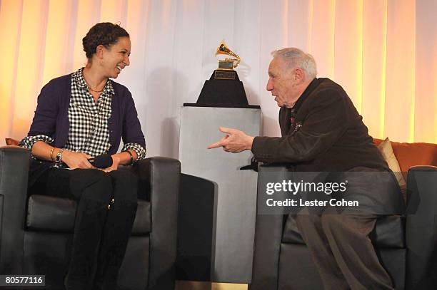 Maya Rudolph and Mel Brooks at the Recording Academy Los Angeles Chapter presents "Up Close & Personal With Mel Brooks" at the Recording Academy on...