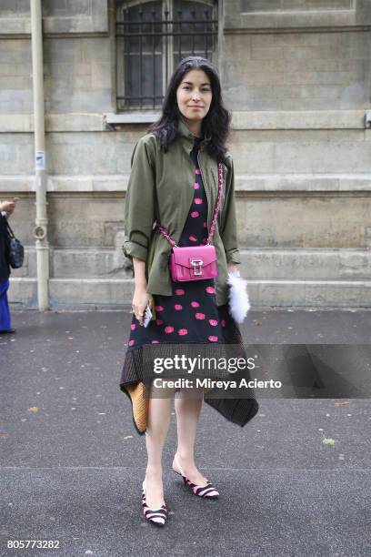 Tank Magazine's executive fashion director, Caroline Issa attends the Proenza Schouler Haute Couture fashion show on July 2, 2017 in Paris, France.