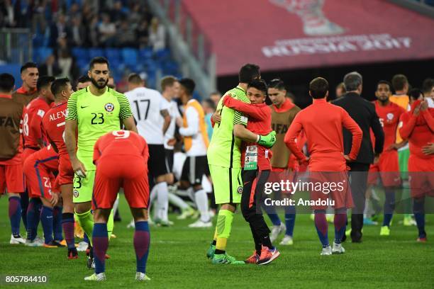 Players of Chile reacts after defat in the Confederations Cup 2017 Final match Chile - Germany at Saint-Petersburg Stadium in St. Petersburg, Russia...