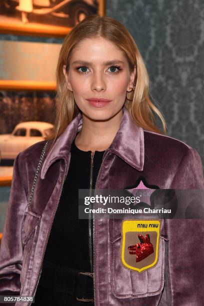 Elena Perminova attends Miu Miu Cruise Collection show as part of Haute Couture Paris Fashion Week on July 2, 2017 in Paris, France.