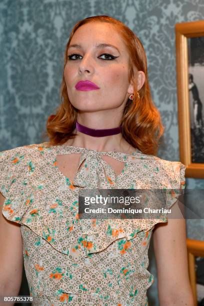 Josephine de La Baume attends Miu Miu Cruise Collection show as part of Haute Couture Paris Fashion Week on July 2, 2017 in Paris, France.