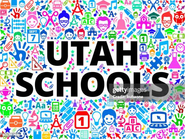 utah schools school and education vector icon background - elementary math class stock illustrations