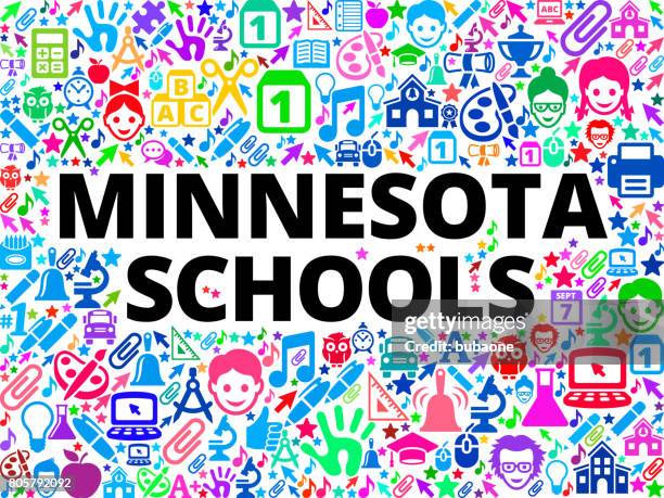 minnesota schools school and education vector icon background - assembly point stock illustrations
