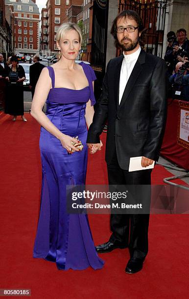 Rowling and Neil Murray arrive at the Galaxy Book Awards, at the Grosvenor House Hotel on April 9, 2008 in London, England.