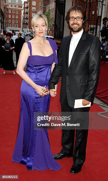 Rowling and Neil Murray arrive at the Galaxy Book Awards, at the Grosvenor House Hotel on April 9, 2008 in London, England.