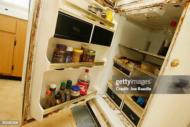 Food items sit in a refrigerator even though the property has been foreclosed on, April 9, 2008 in Jupiter, Florida. As the number of foreclosures...