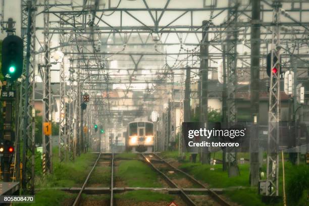 travel to suburb with odakyu odawara line (小田急小田原線) from shinjuku (新宿) tokyo (東京) to hakone (箱根) in japan - 東京 stock pictures, royalty-free photos & images