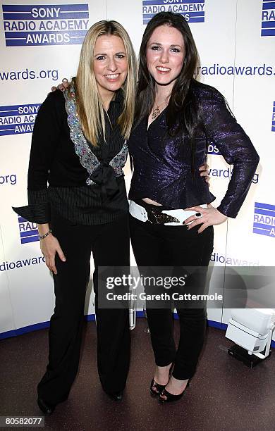 Jackie Brambles and Sandi Thom attend the Sony Radio Academy awards nominations launch on April 9, 2008 in London, England.