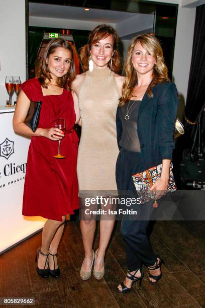 German actress Sarah Alles, German actress Maike von Bremen and German actress Luise Baehr during the host of Annabelle Mandengs Ladies Dinner at...