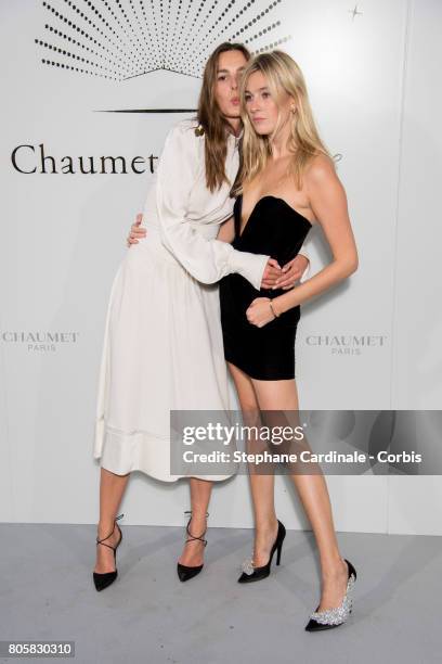 Eleonore Toulin and Camille Charriere attend the "Chaumet Est Une Fete" : Haute Joaillerie Collection Launch as part of Haute Couture Paris Fashion...