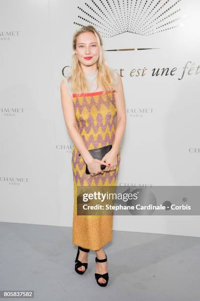 Julia Roy attends the "Chaumet Est Une Fete" : Haute Joaillerie Collection Launch as part of Haute Couture Paris Fashion Week on July 2, 2017 in...