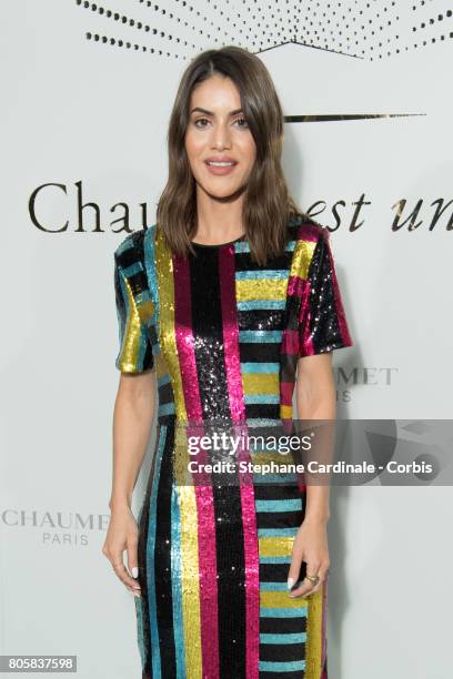 Guest attends the "Chaumet Est Une Fete" : Haute Joaillerie Collection Launch as part of Haute Couture Paris Fashion Week on July 2, 2017 in Paris,...