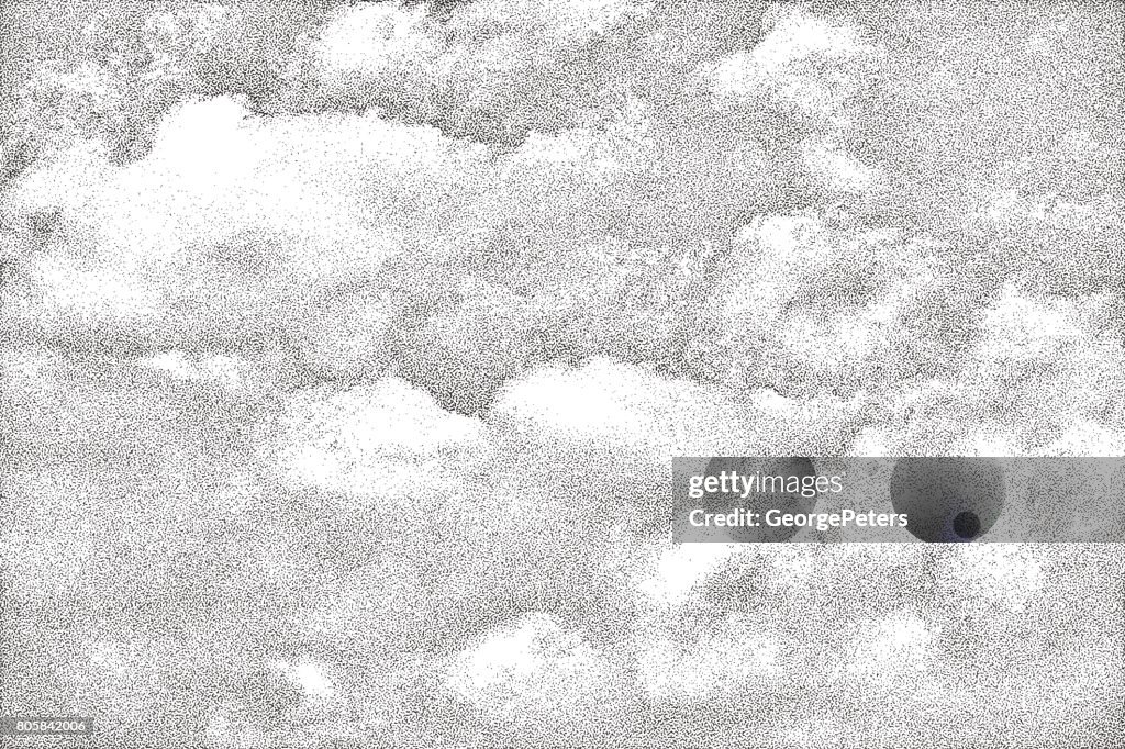 Mezzotint of cloudscape