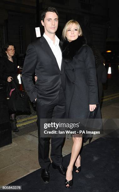 Matthew Goode and partner Sophie Dymoke arriving for the premiere of A Single Man at the Curzon Mayfair, London.