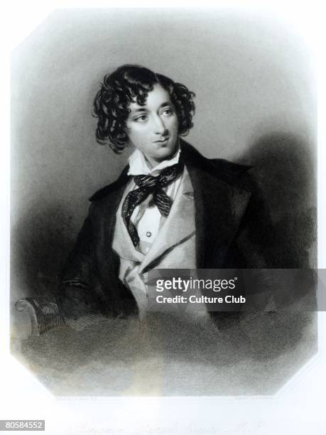 Portrait of Benjamin Disraeli Esquire M.P., engraved by H. Robinson, c.1840