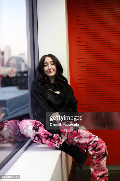 Singer Noah Cyrus poses during a photo shoot at Nova Radio in Sydney, New South Wales.