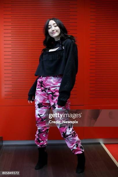 Singer Noah Cyrus poses during a photo shoot at Nova Radio in Sydney, New South Wales.