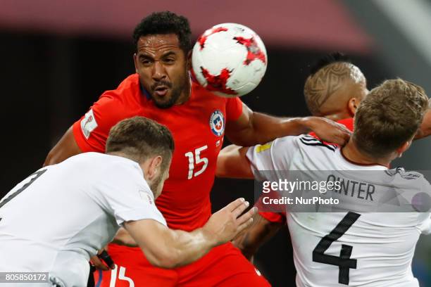 Jean Beausejour of Chile national team during FIFA Confederations Cup Russia 2017 final match between Chile and Germany at Saint Petersburg Stadium...