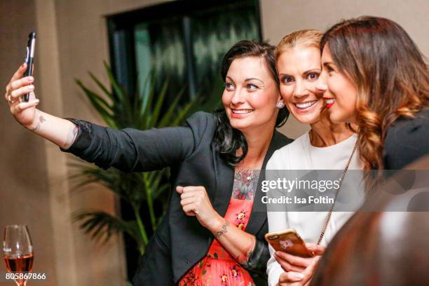 German presenter Lina van de Mars, German presenter Kerstin Linnartz and German presenter Alexandra Polzin during the host of Annabelle Mandengs...