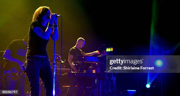 Beth Gibbons of Portishead performs at Apollo on April 9, 2008 in Manchester, England.