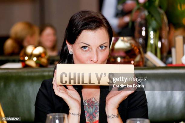 German presenter Lina van de Mars during the host of Annabelle Mandengs Ladies Dinner at Hotel Zoo on July 2, 2017 in Berlin, Germany.