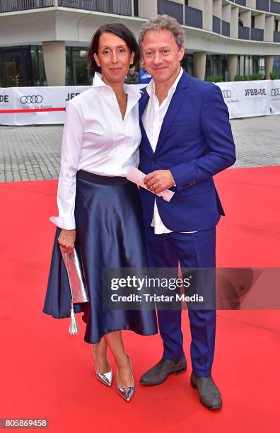 Gioia Raspeand Axel Pape attend the Opening Gala Of The 23. Jewish Film Festival Berlin And Brandenburg 2017 at Hans Otto Theater on July 2, 2017 in...