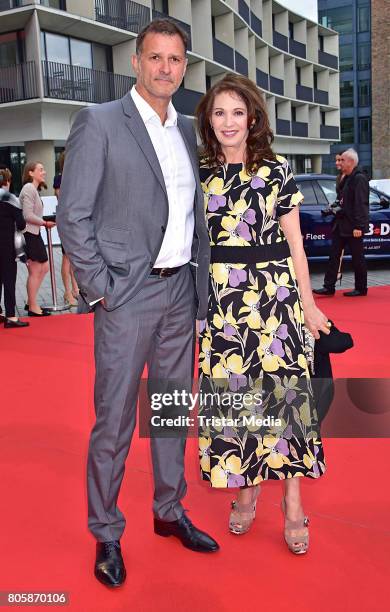 Heiko Kiesow and Iris Berben attend the Opening Gala Of The 23. Jewish Film Festival Berlin And Brandenburg 2017 at Hans Otto Theater on July 2, 2017...