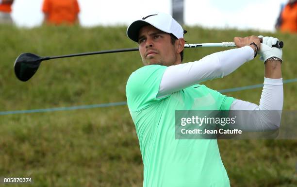 Adrien Saddier of France during the HNA Open de France, part of the PGA European Tour at Le Golf National golf course on July 2, 2017 in...