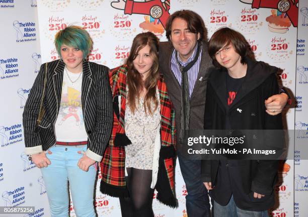 Jonathan Ross and his family Betty Kitten, Honey Kinney and Harvey Kirby arriving for toy store Hamleys 250th Birthday Party, in association with...