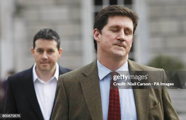 Paul Gogarty and Communications Minister Eamon Ryan give their reaction to the resignation of Senator Deirdre de Burca from the Green Party at...