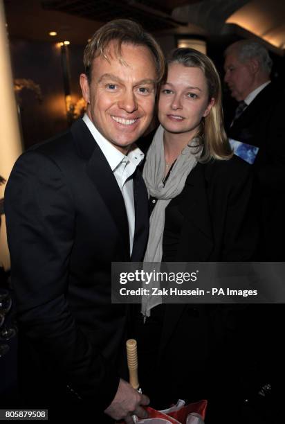 Jason Donovan and wife Angela Malloch during the Whatsonstage.com Theatregoers' Choice Awards 2010 at the Prince of Wales Theatre in central London.
