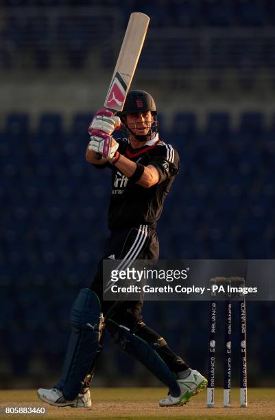 England Lions' Craig Kieswetter bats during International Twenty20 Friendly at the Dubai Sports City, UAE.
