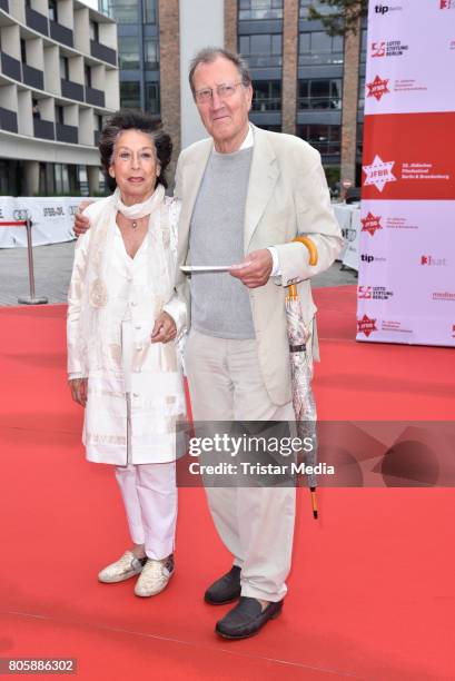 Lea Rosh and Olaf Lemke attend the Opening Gala Of The 23. Jewish Film Festival Berlin And Brandenburg 2017 at Hans Otto Theater on July 2, 2017 in...