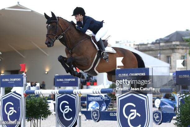 Athina Onassis of Greece during the CSI5 Global Champions League event during the 2017 Paris Eiffel Jumping on June 30, 2017 in Paris, France.