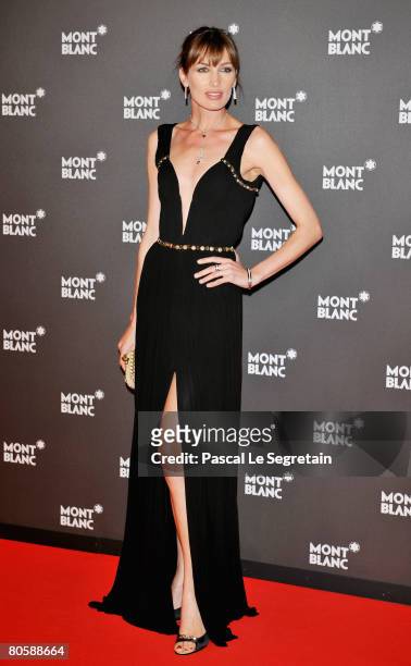 Model Nieves Alvarez attends the 'Writing Time', Robert Wilson's watch launch gala hosted by Montblanc during the Salon International de la Haute...