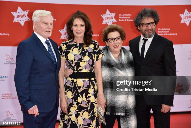 Sir Derek Jacobi, Iris Berben, Nicola Galliner and Radu Mihaileanu attend the Opening Gala Of The 23. Jewish Film Festival Berlin And Brandenburg...