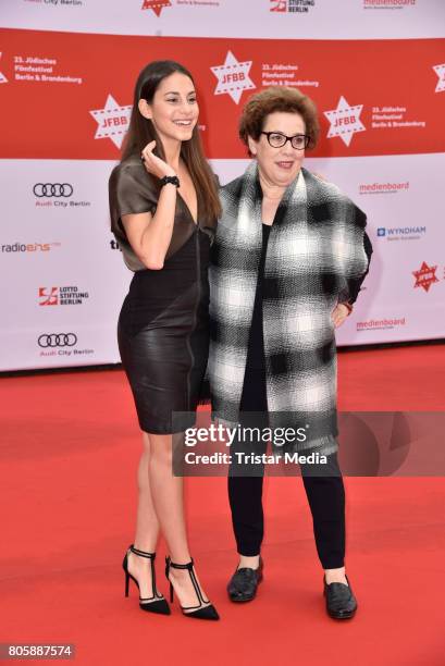 Almila Bagriacik and Nicola Galliner attend the Opening Gala Of The 23. Jewish Film Festival Berlin And Brandenburg 2017 at Hans Otto Theater on July...