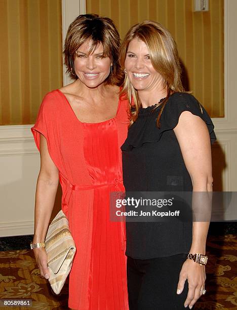 Actress Lisa Rinna and actress Lori Loughlin arrive at Saks Fifth Avenue's 20th Annual Spring Luncheon at the Beverly Wilshire Hotel on April 9, 2008...