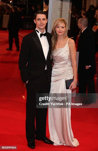 Matthew Goode and Sophie Dymoke arriving for the Orange British Academy Film Awards, at The Royal Opera House, London.