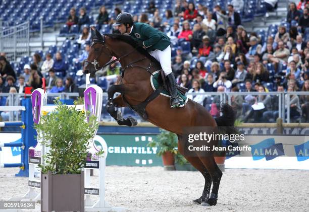 Sergio Alvarez Moya of Spain during the CSI5 Global Champions League event during the 2017 Paris Eiffel Jumping on June 30, 2017 in Paris, France.