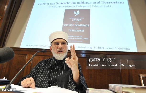 Leading Muslim scholar, Dr Muhammad Tahir-ul-Qadri, founder of global Minhaj-ul-Quran movement International , launches a fatwa - or Islamic...