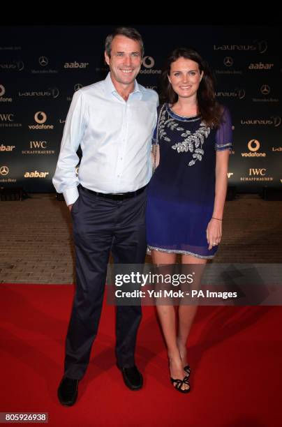 Alan Hansen and daughter Lucy arrive at the Laureus Welcome Party, on the eve of the Laureus World Sports Awards, at the Fairmont Hotel in Abu Dhabi.