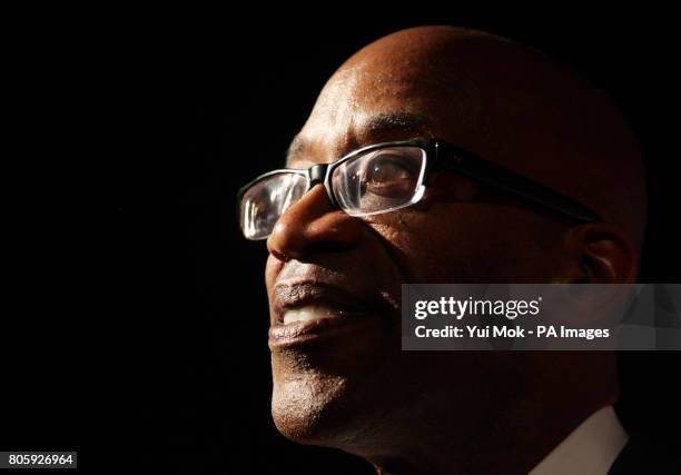 Edwin Moses arrives at the Laureus Welcome Party, on the eve of the Laureus World Sports Awards, at the Fairmont Hotel in Abu Dhabi.