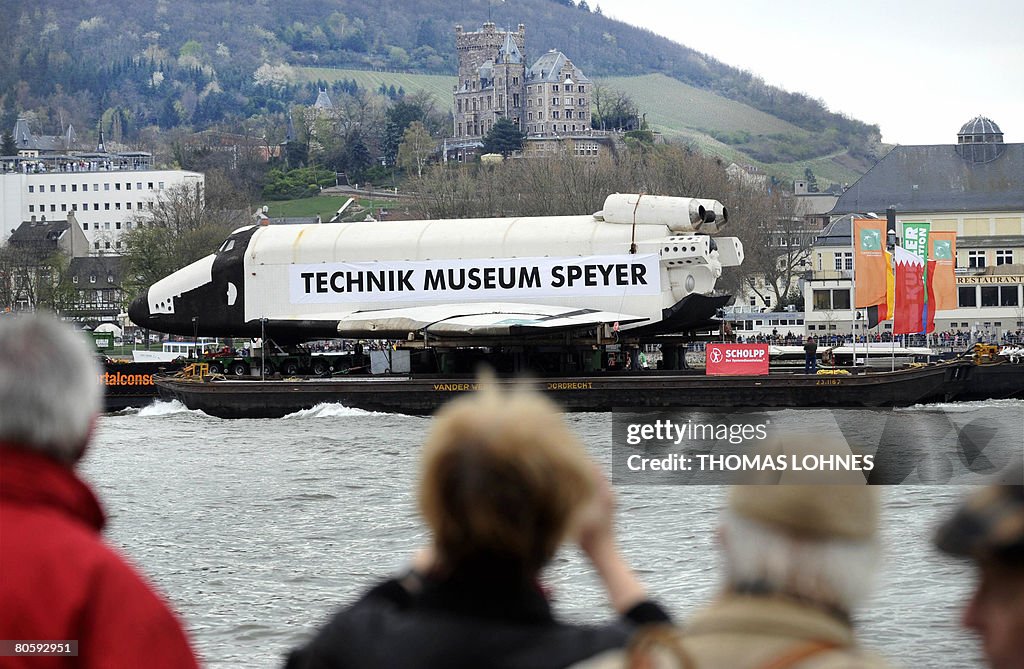 Russian spaceship "Buran 002 " is transp