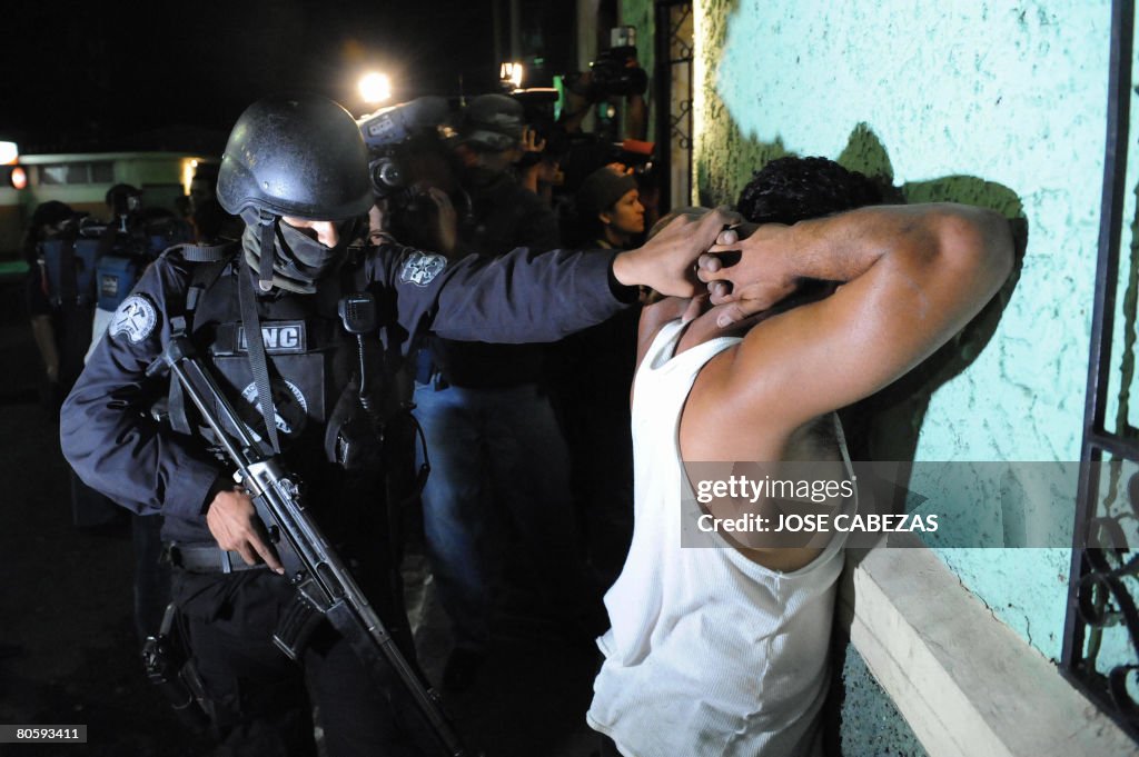 An elite police officer arrests an alleg