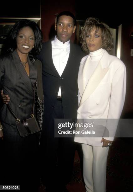 Pauletta Washington, Denzel Washington and Whitney Houston